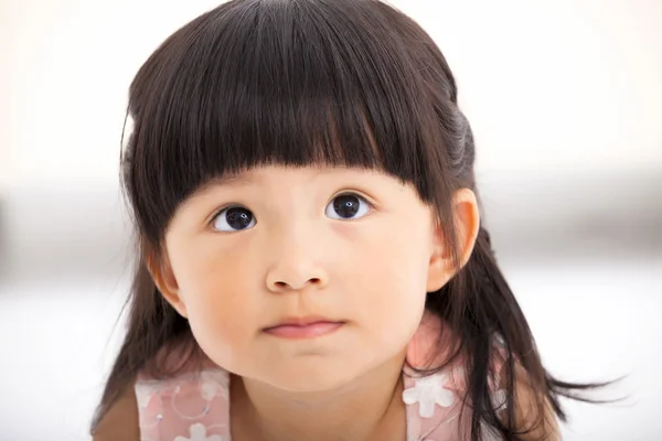 Närbild söt asiatiska liten flicka ansikte — Stockfoto