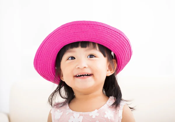 Closeup asijské malá holčička tvář — Stock fotografie