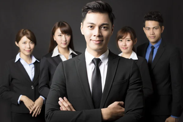 Young businessman with successful business team — Stock Photo, Image