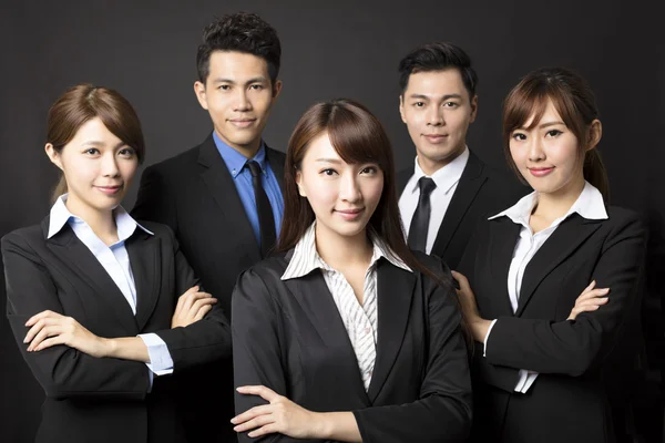 Young businesswoman with successful business team — Stock Photo, Image