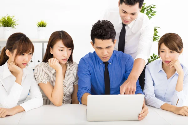 Young business people working together at  meeting — Stock Photo, Image