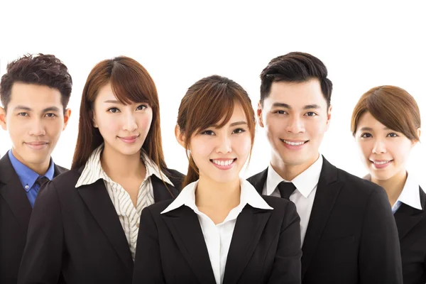 Young businesswoman with successful business team — Stock Photo, Image