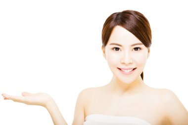 tatlı güzel genç kadın yüz jest gösterilen ile 