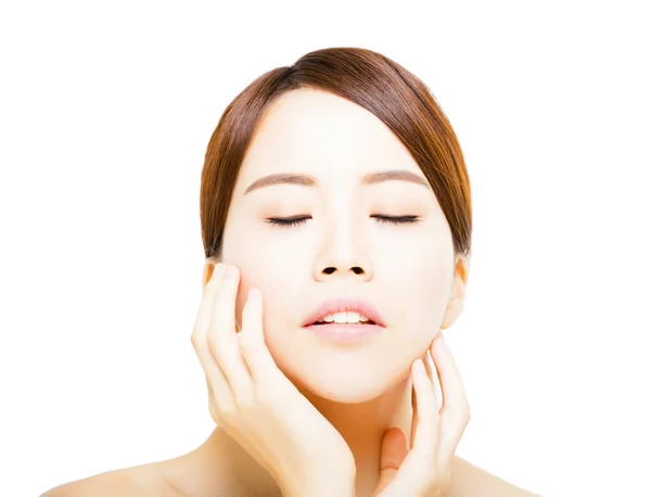 Portrait of beautiful young  woman with clean face — Stock Photo, Image