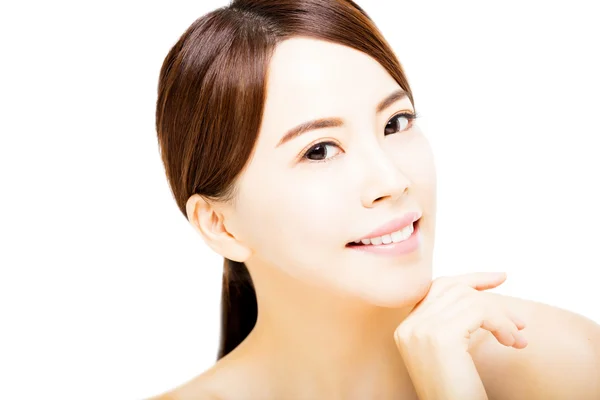 Portrait of beautiful young  woman with clean face — Stock Photo, Image