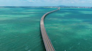 Tayvan 'daki Kinmen Köprüsü' nün hava görüntüsü 