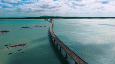 Tayvan 'daki Kinmen Köprüsü' nün hava görüntüsü 