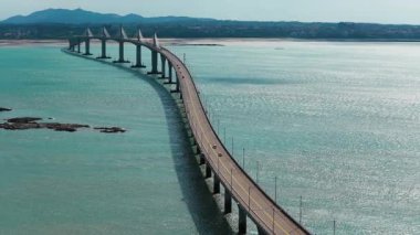 Tayvan 'daki Kinmen Köprüsü' nün hava görüntüsü 