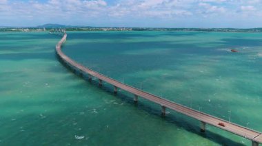 Tayvan 'daki Kinmen Köprüsü' nün hava görüntüsü 