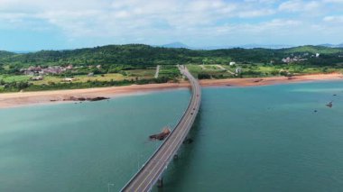 Tayvan 'daki Kinmen Köprüsü' nün hava görüntüsü 