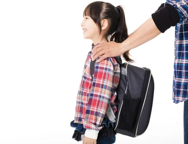 Happy little girl with father — Stock Photo, Image