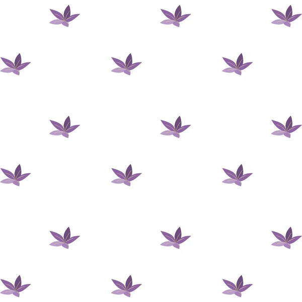 Бесшовный Рисунок Фиолетовых Цветов Прозрачном Фоне Тканей Детской Одежды Фона — стоковый вектор