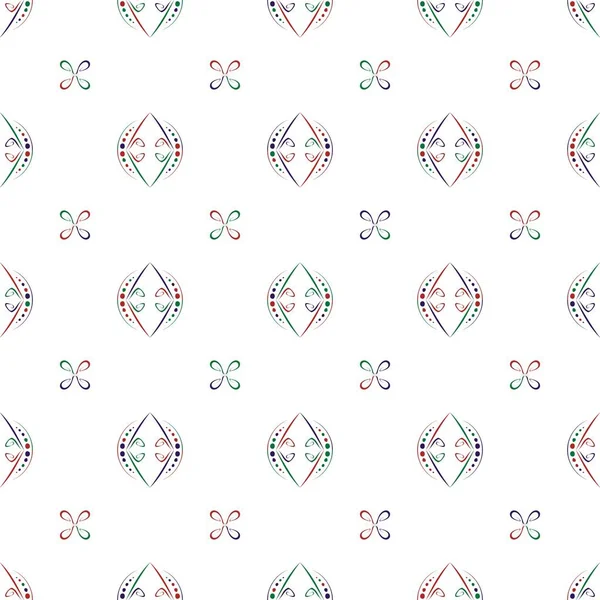 Modèle Géométrique Sans Couture Sur Fond Blanc Pour Design Intérieur — Image vectorielle