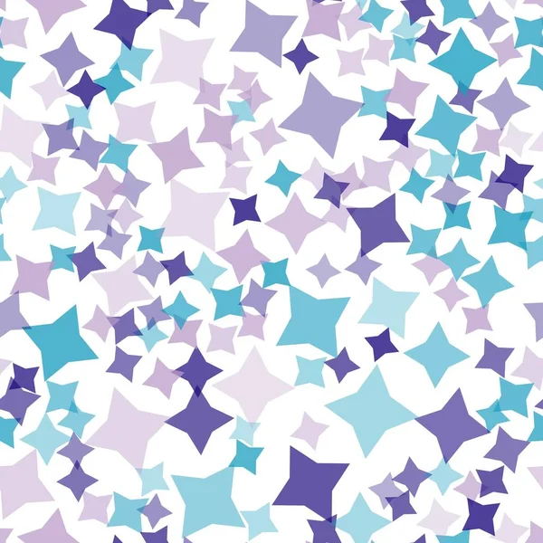 Голубые Фиолетовые Звезды Белом Фоне — стоковый вектор