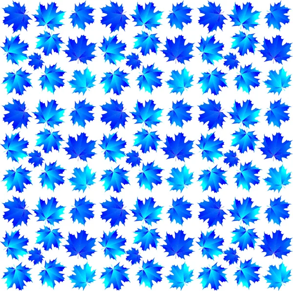 Modello di foglie d'acero blu — Vettoriale Stock