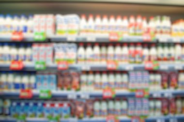 Süpermarket mağaza bulanıklık arka plan