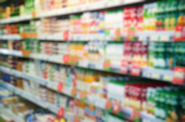 Süpermarket mağaza bulanıklık arka plan