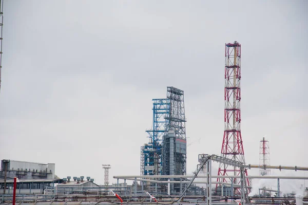 Pétrole Gaz Industriels Usine Raffinage Pétrole Jour — Photo