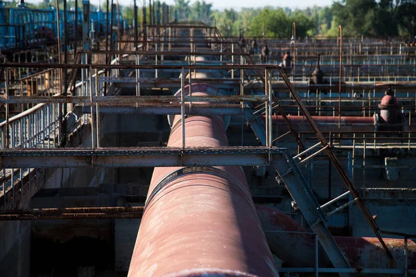 Aeration Pool Municipal Wastewater Treatment Plant Water Treatment Plant — Stock Photo, Image