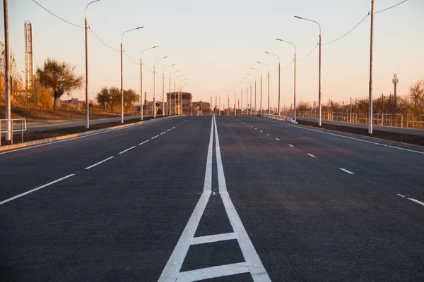 Road Markings Asphalt Street White Dividing Line Special Road Marking — Stock Photo, Image