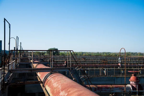 Aeration Pool Municipal Wastewater Treatment Plant Water Treatment Plant — Stock Photo, Image