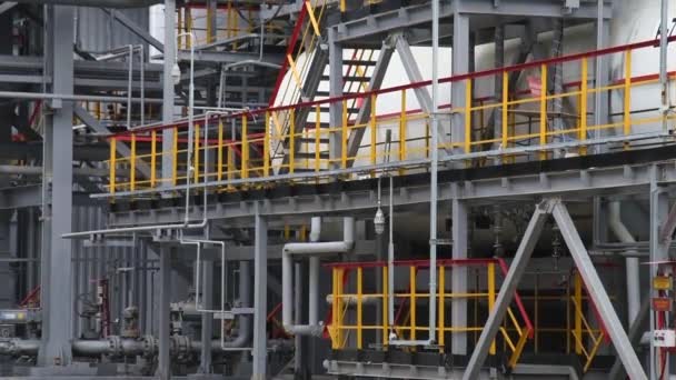 Rafineria Produkuje Benzynę Oleje Inne Rafinowane Produkty Naftowe — Wideo stockowe