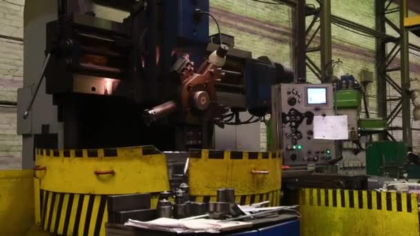 Máquina Moagem Peças São Feitas Metal — Vídeo de Stock