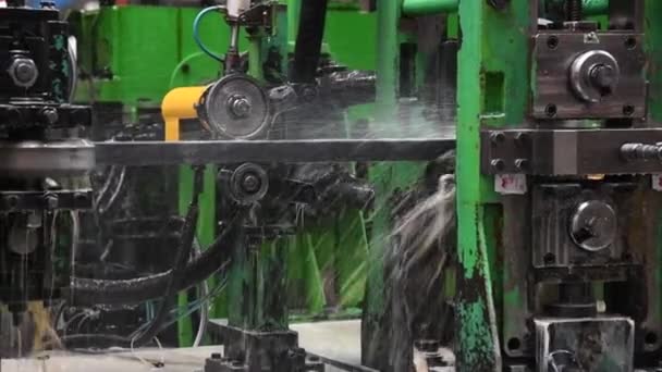 Workshop Met Machines Apparatuur Rollen Staal Voor Productie Van Metalen — Stockvideo