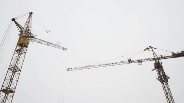 Багатоповерхова Будівля Будівництво Багатоповерхового Житлового Будинку — стокове відео