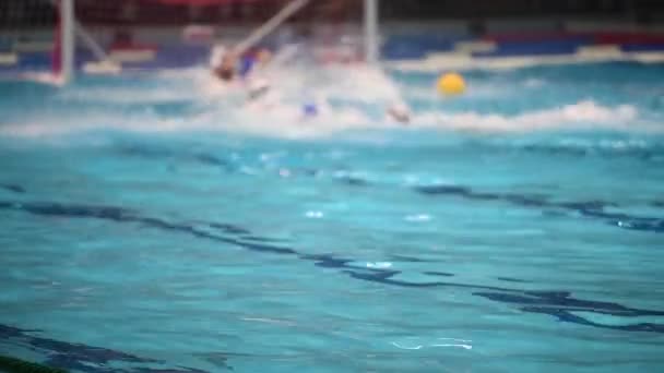 Sportcompetities Het Zwembad Water Polo Match — Stockvideo