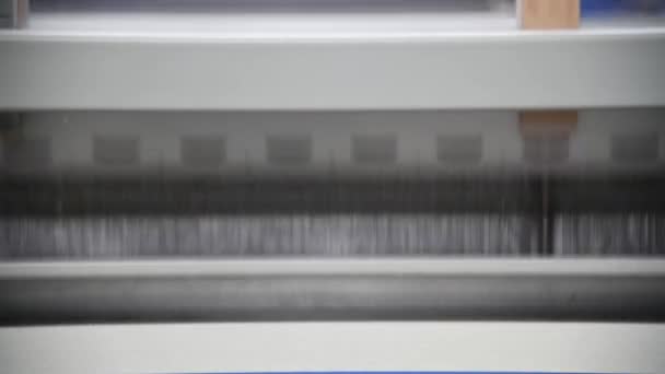 Línea Producción Tejido Industrial Tejer Telares Una Fábrica Textil — Vídeos de Stock