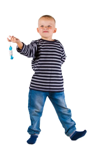 Enfant avec décorations de Noël — Photo