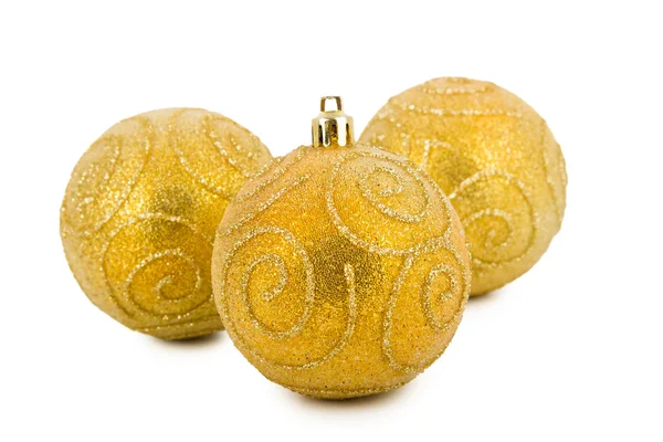 Bolas de Natal de ouro — Fotografia de Stock