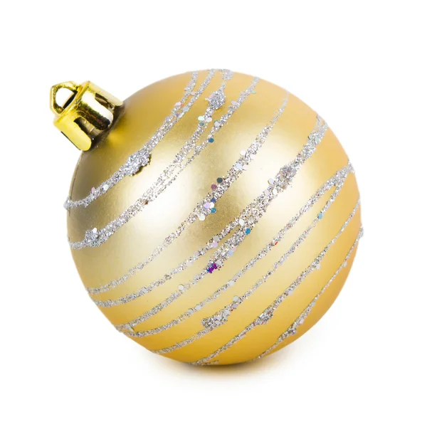 Zlaté vánoční koule — Stock fotografie