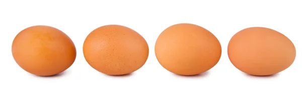 Four brown eggs — Stock Photo, Image