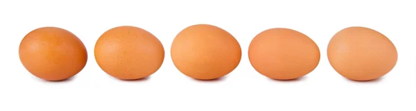 5 つの茶色の卵 — ストック写真