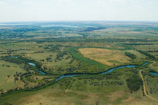 Luftfoto af landbrugsjord - Stock-foto
