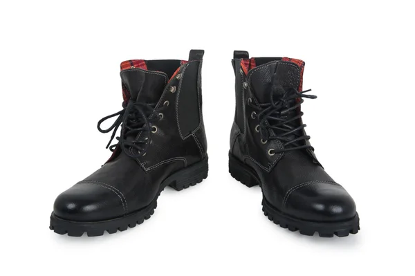 High black men 's boots — стоковое фото