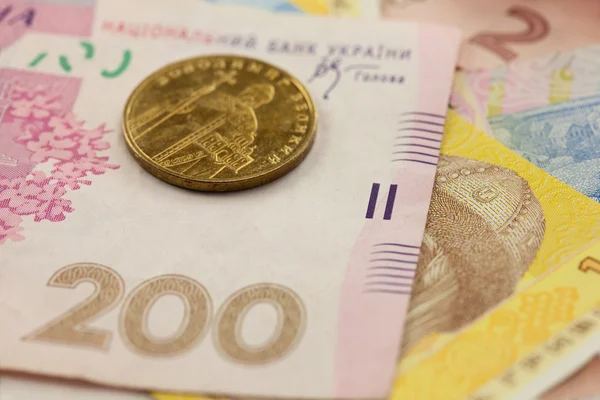 Latar belakang makro uang Ukraina — Stok Foto