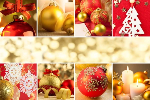 Christmas Decorations, Border - Background with copy space — Stock Photo, Image