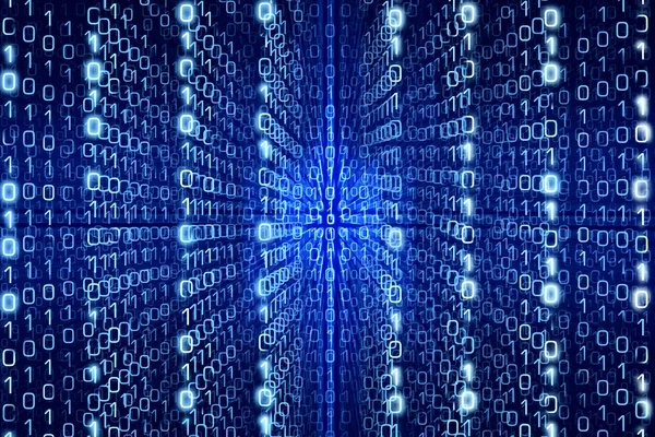 Blaue Matrix abstrakter digitaler Hintergrund — Stockfoto