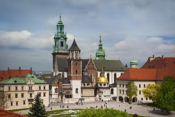 Cracovia Wawel yard vista sul tetto — Foto Stock
