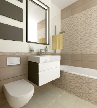 Modern banyo iç mimarisi
