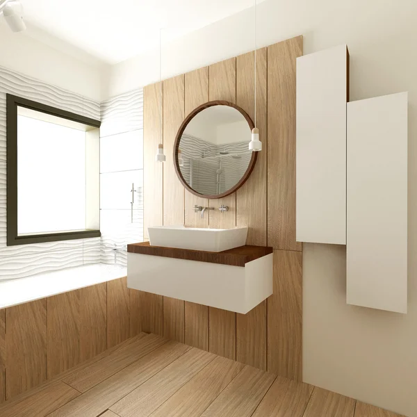 Fürdőszoba belsőépítészeti tervezés — Stock Fotó