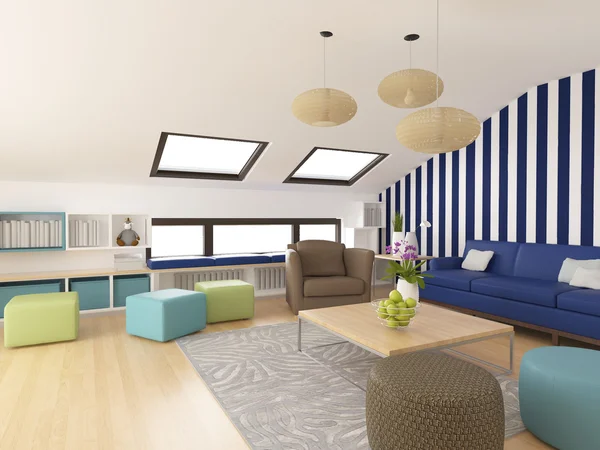 Modern renkli tavan, 3 boyutlu tasarım