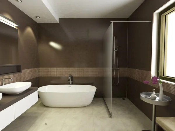 Modern banyo iç tasarımı — Stok fotoğraf