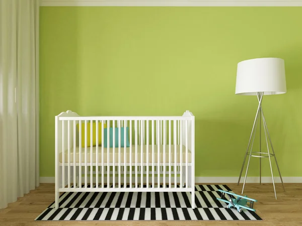 Kamer van de baby kwekerij interieur, — Stockfoto