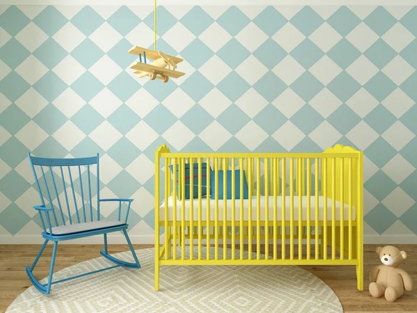 赤ちゃんルームのインテリア — ストック写真