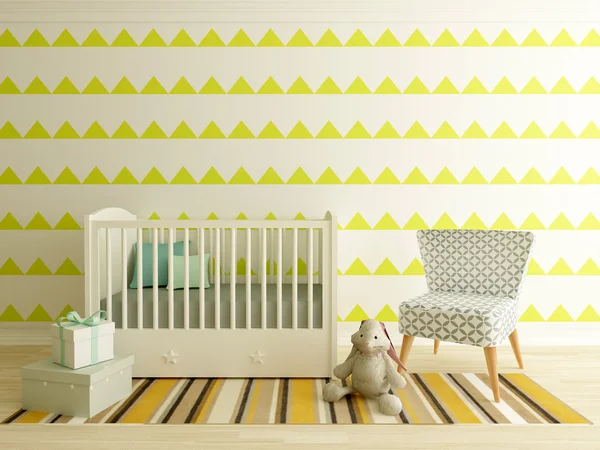 Nursery, baby room interior — Stock Photo, Image