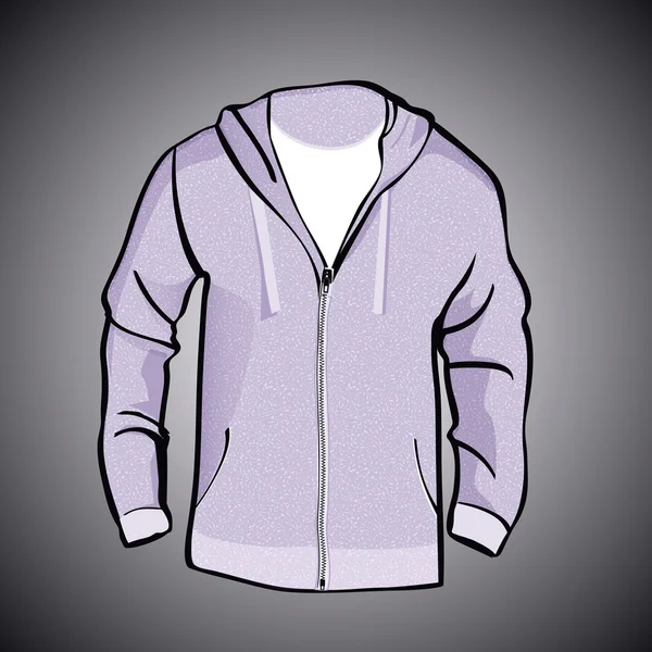 Chaqueta con plantilla de capucha o sudadera — Vector de stock